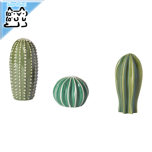 【IKEA Original】SJALSLIGT -シェルスリグト- デコレーション3点セット グリーンの画像
