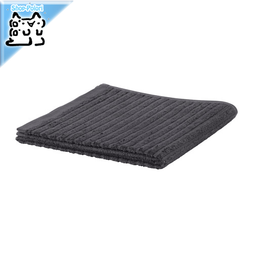 【IKEA Original】VAGSJON -ヴォーグショーン- ハンドタオル ダークグレー 50x100 cmの画像