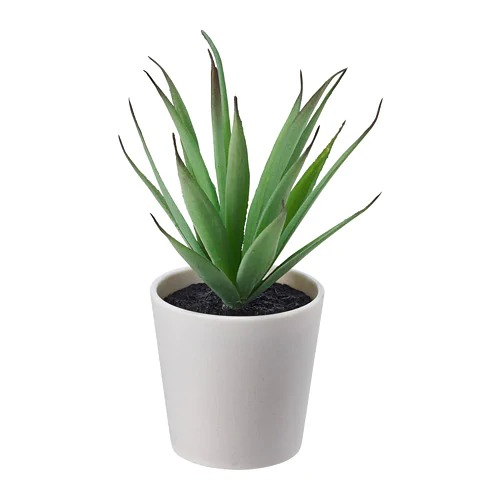 【IKEA Original】FEJKA -フェイカ- 人工観葉植物 鉢カバー付き 室内/屋外用 Succulent 6 cmの画像