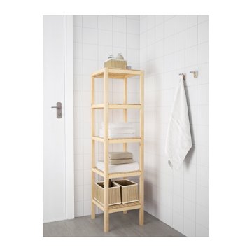 【IKEA Original】MOLGER -モルゲル- コーナー シェルフ シェルフユニット バーチ 37x140 cm画像