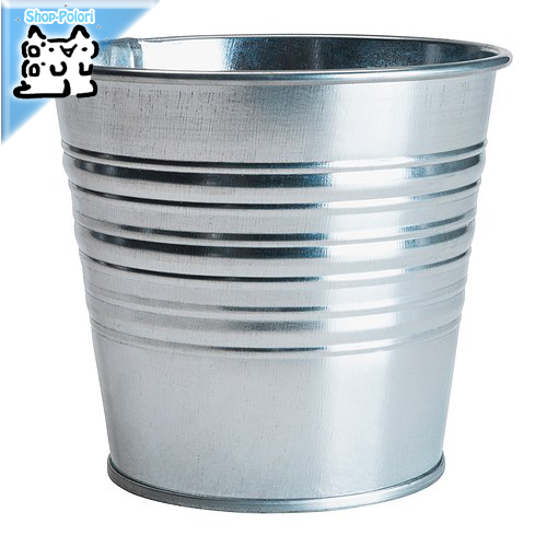 【IKEA Original】SOCKER -ソッケル- 鉢カバー 室内/屋外用 亜鉛メッキ 12 cmの画像