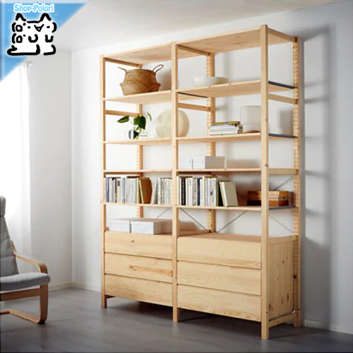 【IKEA Original】IVAR -イーヴァル- 収納 棚 キャビネット パイン材 80x50x57 cmの画像