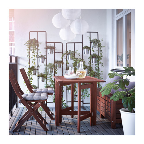 【IKEA Original】APPLARO-エップラロー- チェア 屋外用, 折りたたみ式 ブラウンステイン画像
