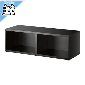 【IKEA Original】BESTA -ベストー- シェルフ テレビ台 フレーム ブラックブラウン 120x40x38 cmの画像