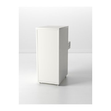 【IKEA Original】HELMER -ヘルメル- 引き出しユニット キャスター付き サイドワゴン ホワイト 28x69 cm画像