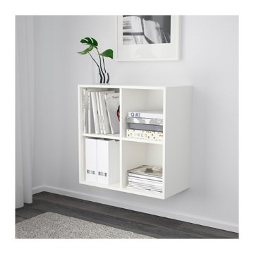 【IKEA Original】EKET -エーケト- 書棚 本棚 ウォールキャビネット 4コンパートメント ホワイト　70x35x70 cmの画像