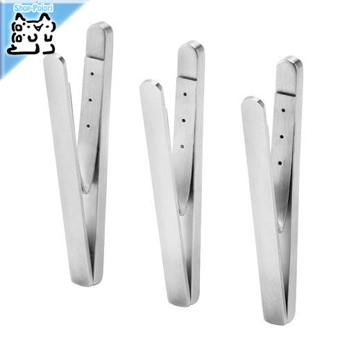 【IKEA Original】KUNGSFORS -クングスフォルス- マグネットクリップ ステンレススチール 3 ピースの画像