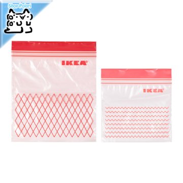 【IKEA Original】ISTAD -イースタード- プラスチック袋 レッド 60PCS 0.4L袋*30/1L袋*30画像