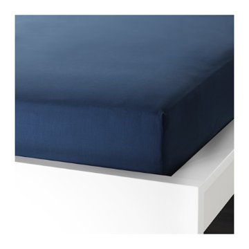 【IKEA Original】ULLVIDE -ウッルヴィーデ- ボックスシーツ ダークブルー 160x200cm クィーンサイズ画像