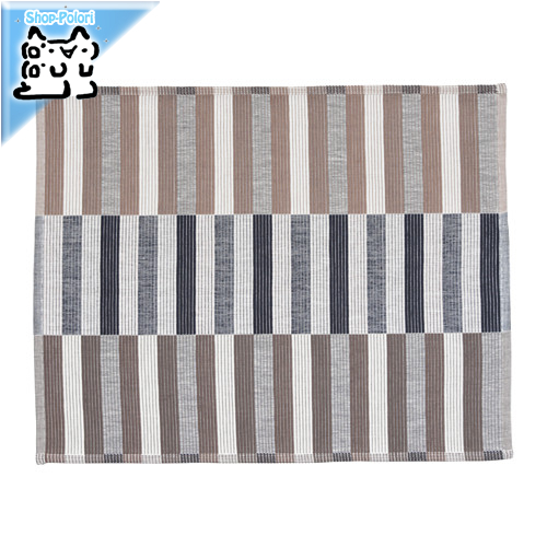 【IKEA Original】MITTBIT -ミットビート- ランチョンマット ブラック ベージュ ホワイト 45x35 cmの画像
