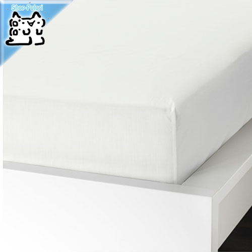 【IKEA Original】ikea ボックスシーツ ULLVIDE -ウッルヴィーデ- ボックスシーツ ホワイト 120x200cm セミダブル画像