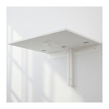 【IKEA Original】NORBERG -ノールベリ- 壁取り付け式ドロップリーフテーブル ホワイト 74x60 cm画像
