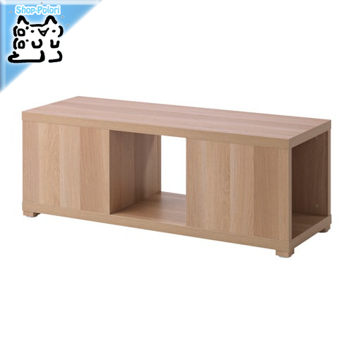 【IKEA Original】KALLAX -カラックス- 収納ユニット ホワイトステインオーク調 テレビ台  117x44 cmの画像