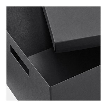 【IKEA Original】TJENA -ティエナ- 収納ボックス ふた付き ブラック 25x35x20 cm画像