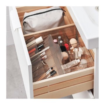 【IKEA Original】GODMORGON -グモロン- 収納 ボックス 仕切り付き スモーク 32x28x10 cm画像