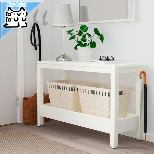 【IKEA Original】HAVSTA -ハーヴスタ- コンソールテーブル サイドテーブル ホワイト 100x35x63 cmの画像