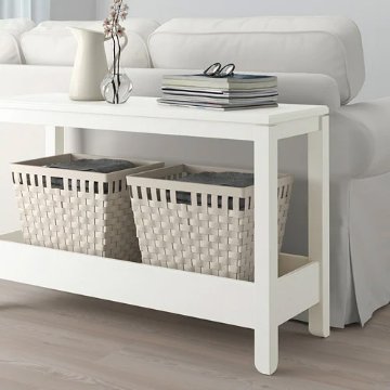 【IKEA Original】HAVSTA -ハーヴスタ- コンソールテーブル サイドテーブル ホワイト 100x35x63 cm画像