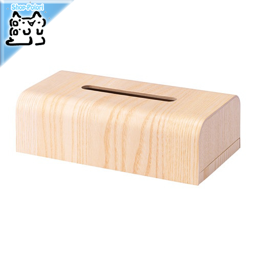 【IKEA Original】ASPDAGEN -アスプダーゲン- ティッシュボックス アッシュ材突き板 28x14x9 cmの画像