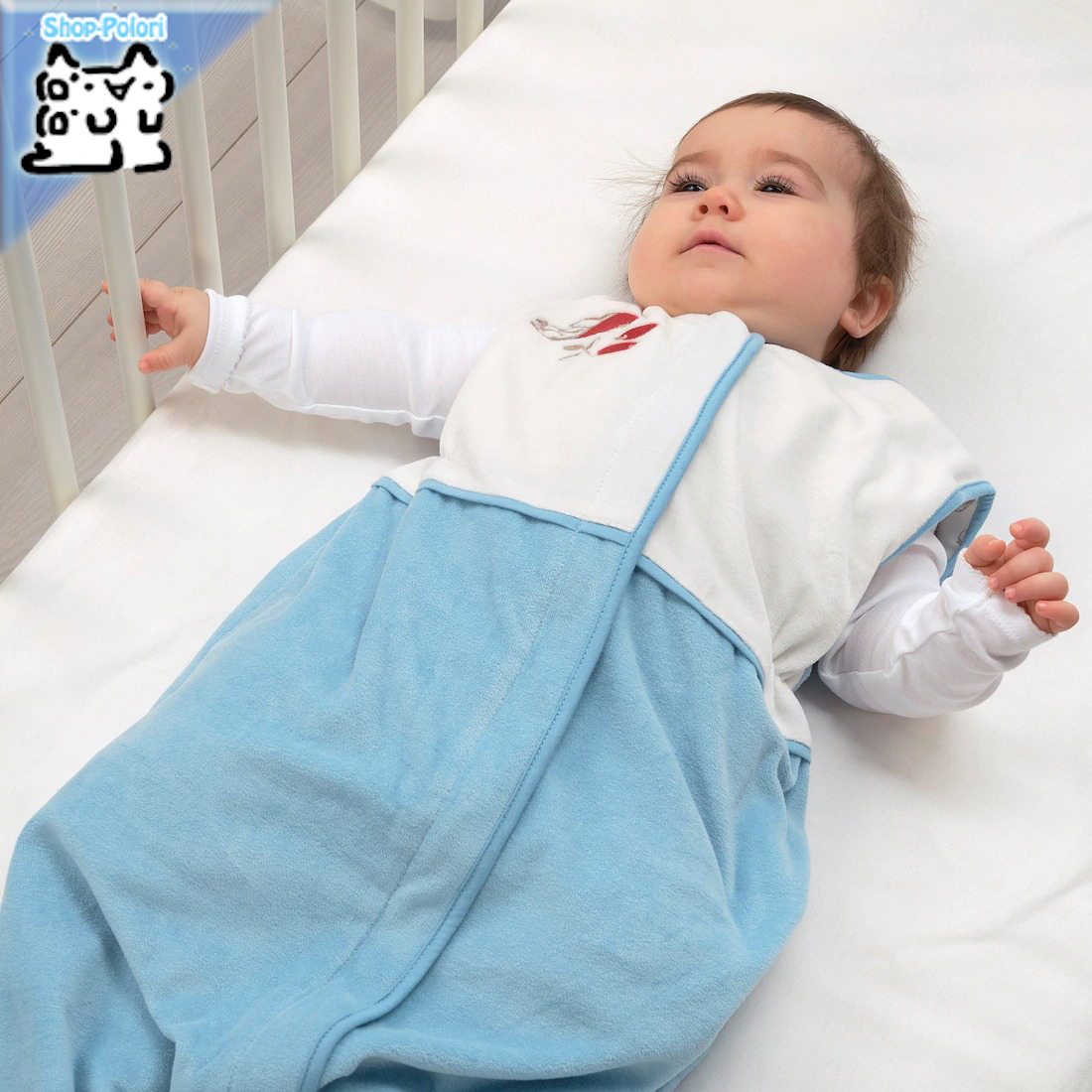 【IKEA Original】RODHAKE -ロードハーケ- ベビー 寝袋 ブルー 月齢6-18カ月用画像