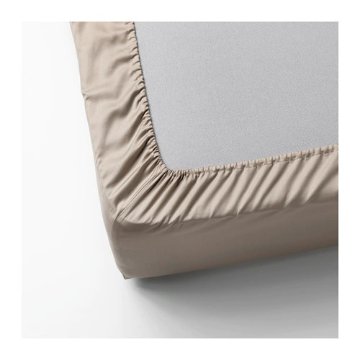 【IKEA Original】NATTJASMIN -ナットヤスミン- ボックスシーツ ライトベージュ シングルサイズ 90x200 cm画像