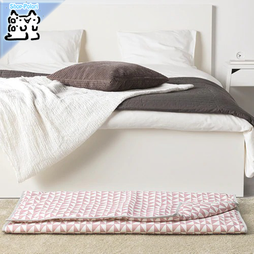 【IKEA Original】LURVIG -ルールヴィグ- ペット 毛布 ピンク トライアングル 100x150 cmの画像