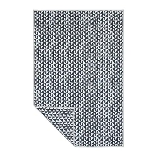 【IKEA Original】LURVIG -ルールヴィグ- ペット 毛布 ブラック トライアングル 100x150 cm画像