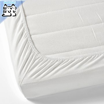 【IKEA Original】LEN -レーン- 子供用 ボックスシーツ ホワイト 80x130 cm画像
