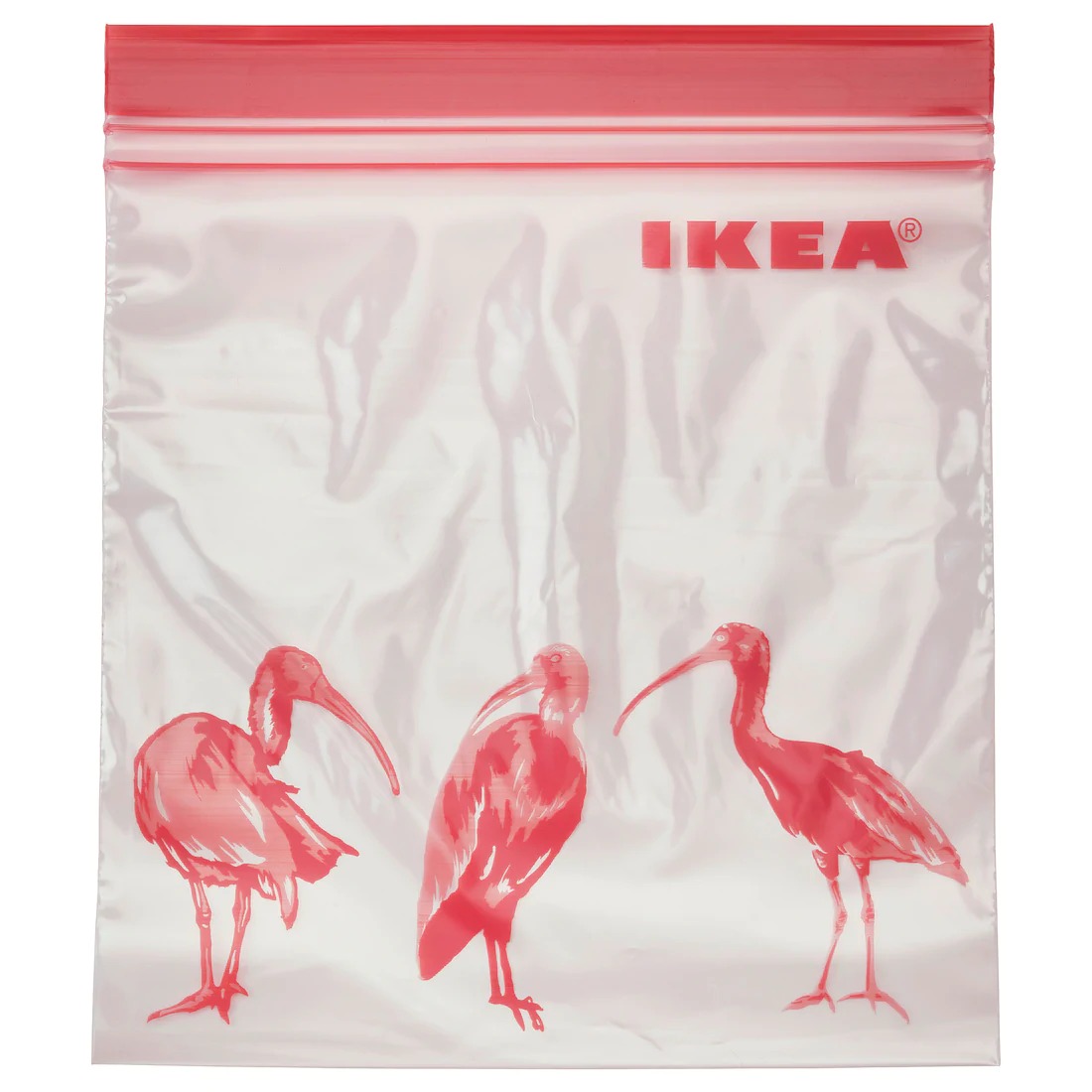 【IKEA Original】ISTAD -イースタード- フリーザーバッグ 模様入り ピンク 1 L 25 ピースの画像