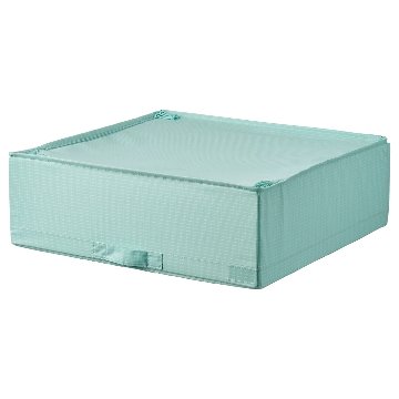 【IKEA Original】STUK -ストゥーク- 収納ケース ライトターコイズ 55x51x18 cm画像