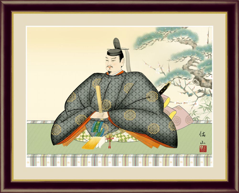 伝統的 日本画 大判 木製フレーム 日本画