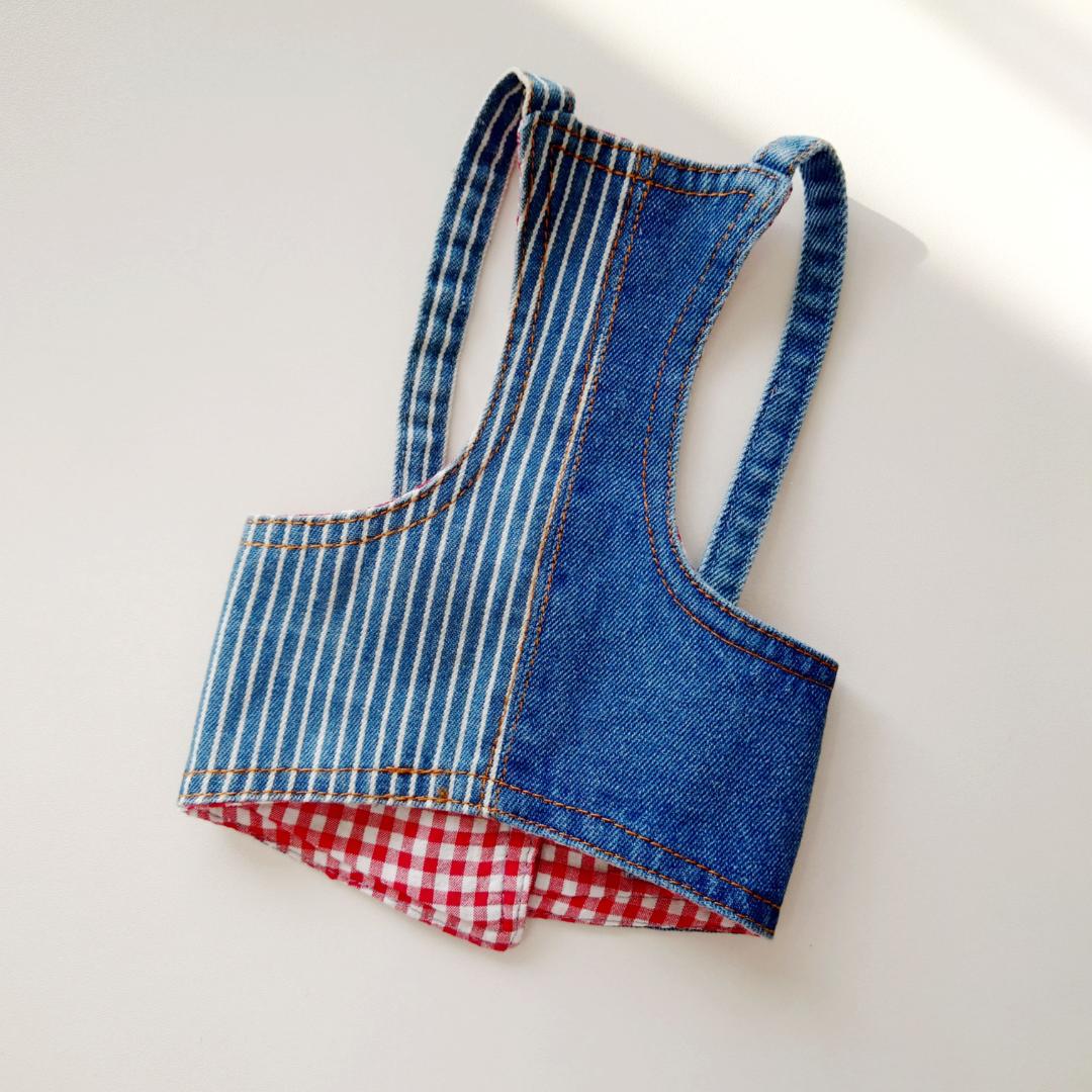 denim apron one-pieceの画像