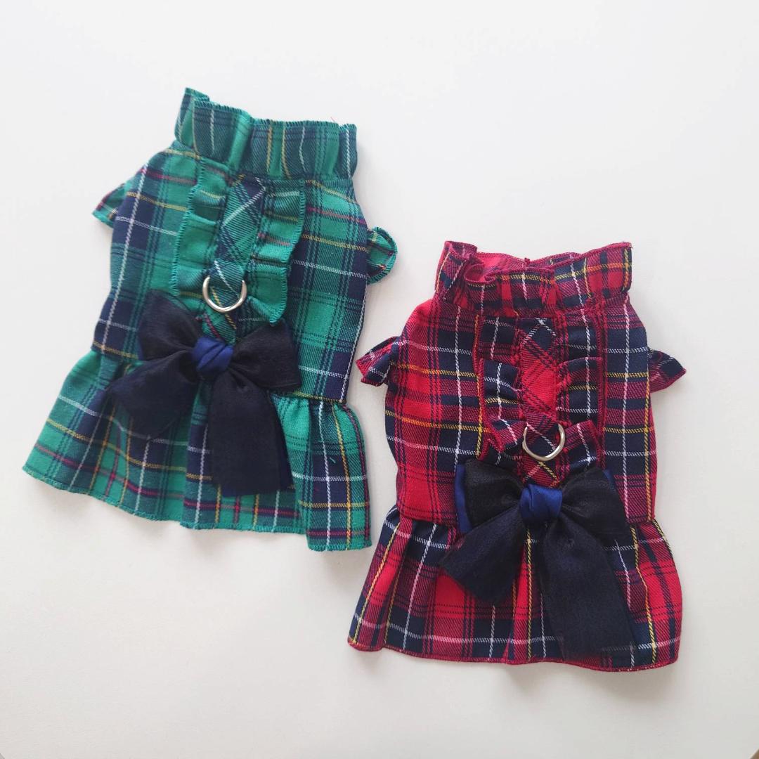 tartan check one-pieceの画像