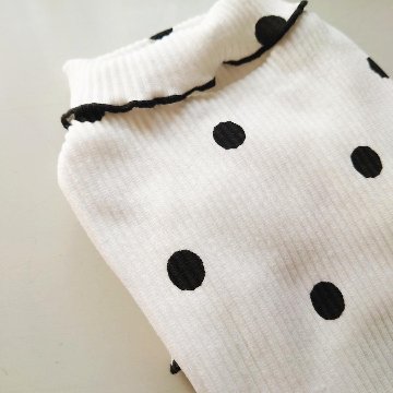 水玉リブカットソーの画像