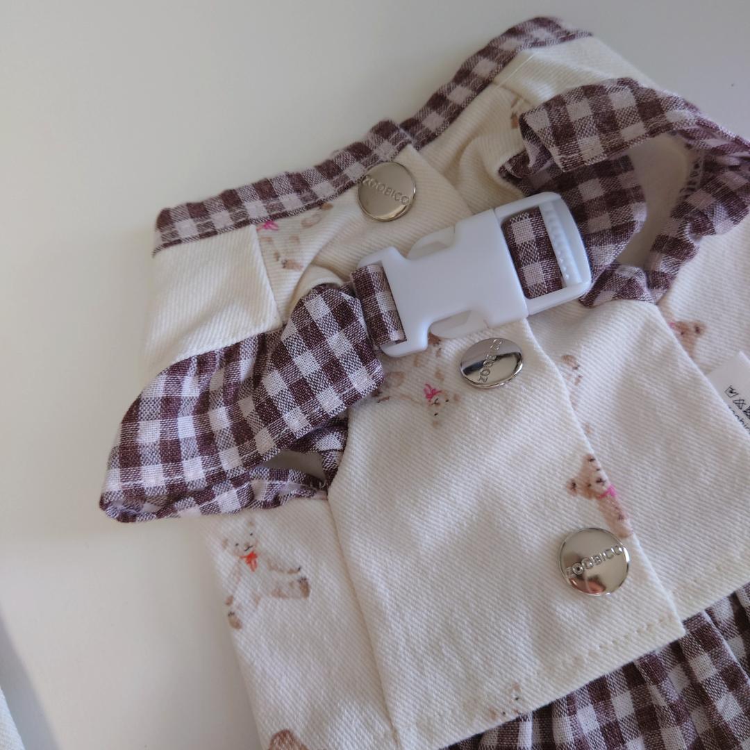 LASTアイボリーLのみ)bear frill ハーネストップスの画像
