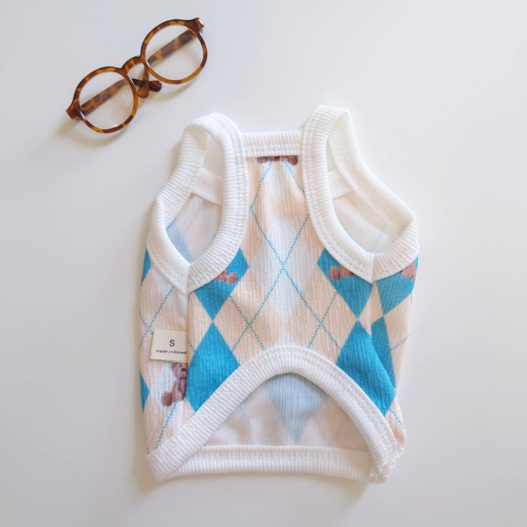 アーガイルベア柄キャミの画像