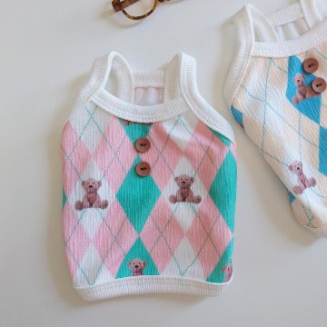 アーガイルベア柄キャミの画像