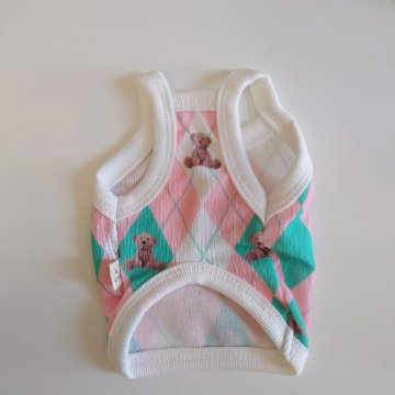 アーガイルベア柄キャミの画像