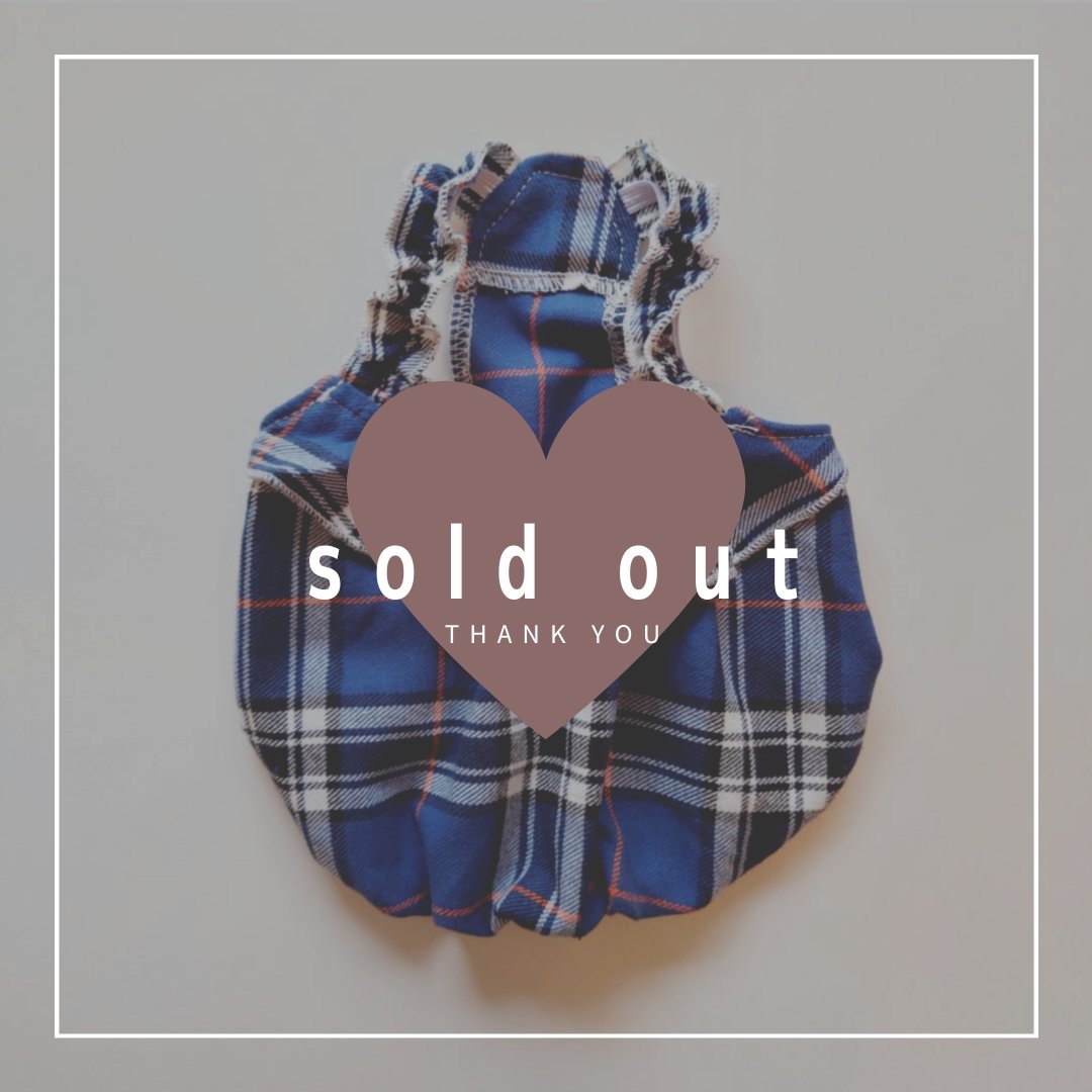 ブルーチェックバルーントップスの画像