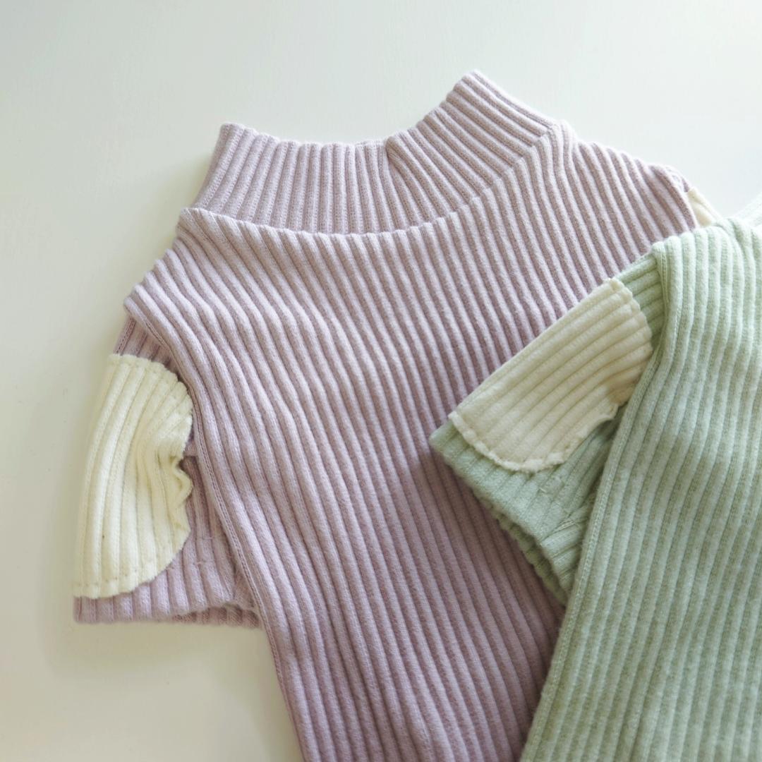 LASTグリーンLサイズのみ)Daily Patch Rib Neck Topsの画像