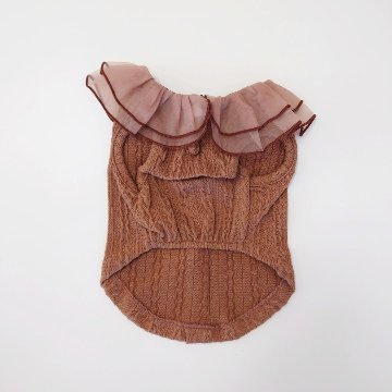 frill lace ノースリーブトップスの画像