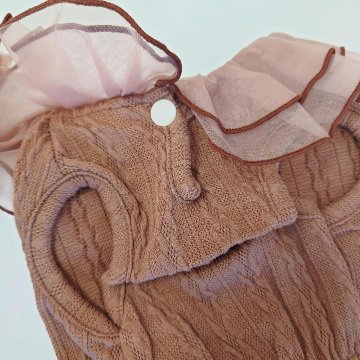 frill lace ノースリーブトップスの画像