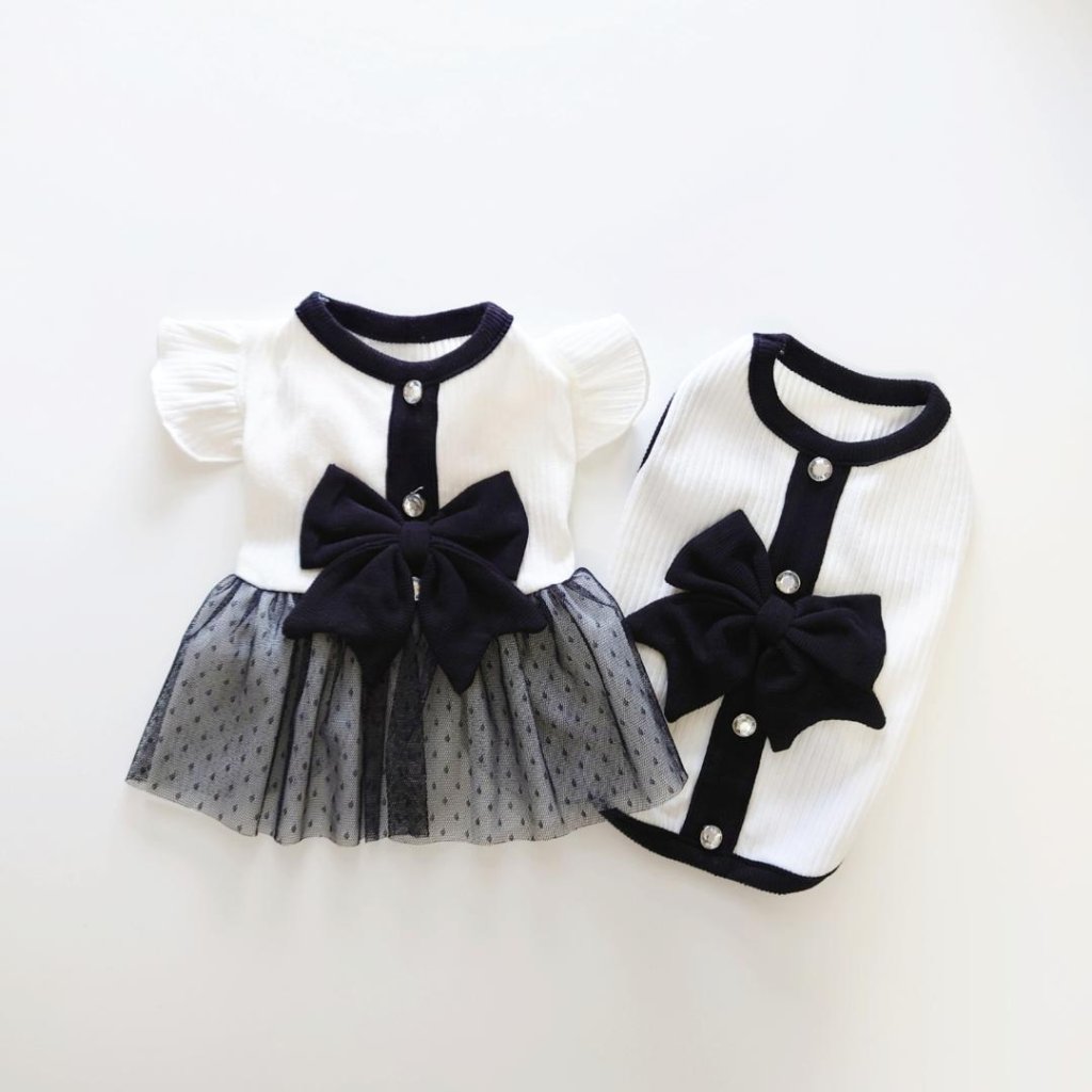 Ribbon monotone トップスorワンピの画像