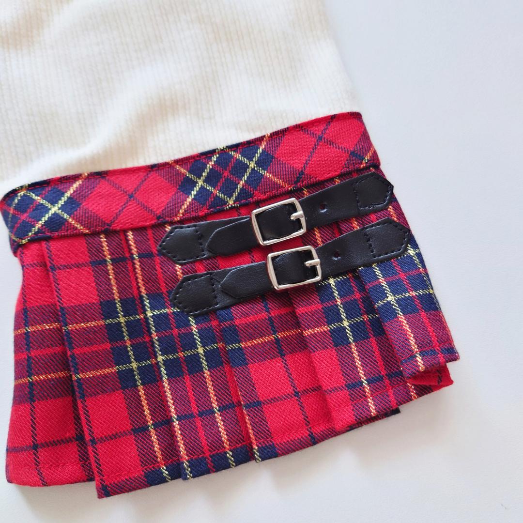 tartan check skirt one-pieceの画像