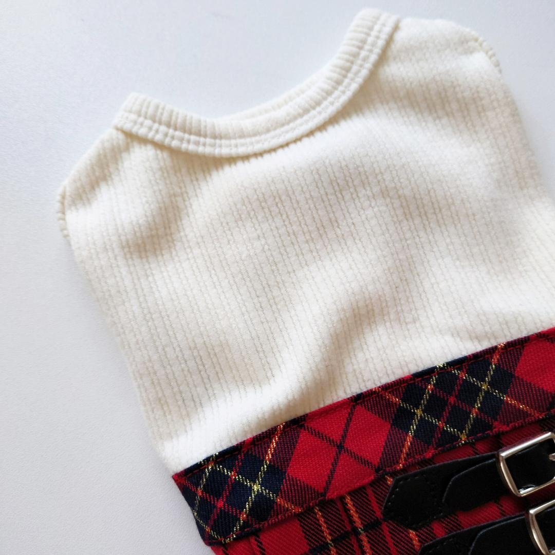 tartan check skirt one-pieceの画像