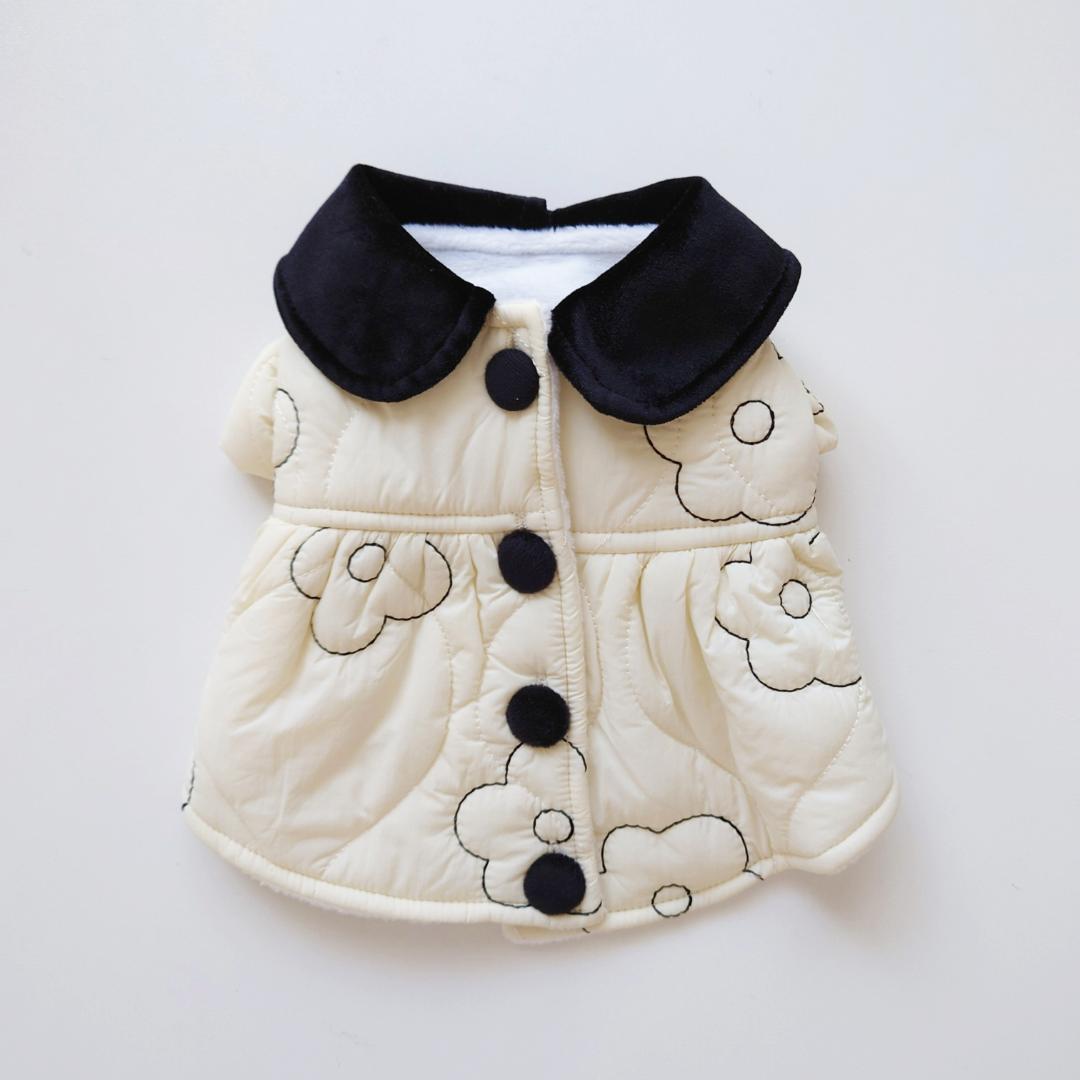 flower stitch coat one-pieceの画像