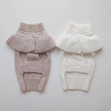 cape collar sleeveless knit topsの画像