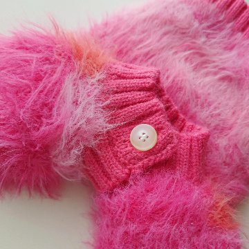 LASTサイズMのみ)pink gradation shaggy knitの画像