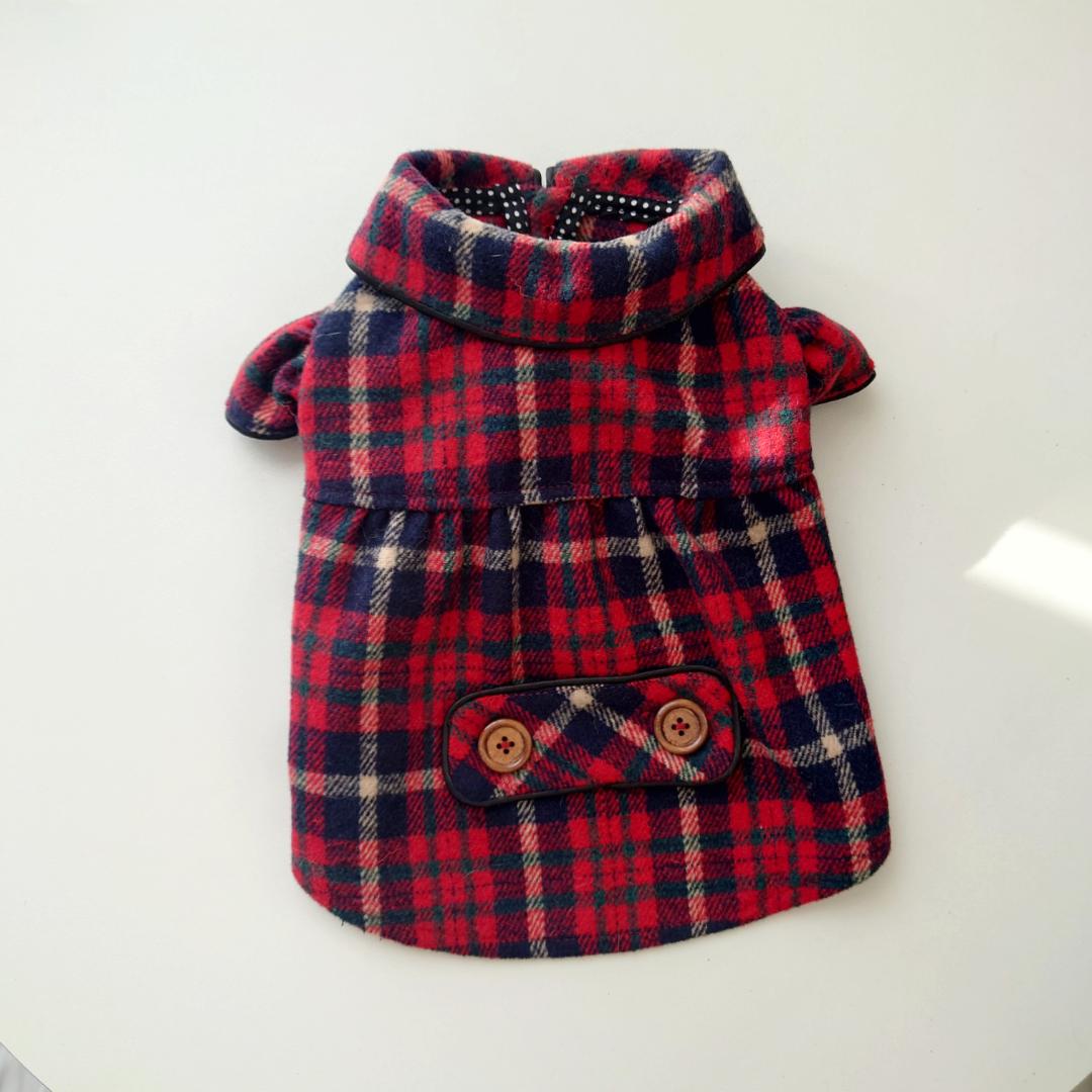 wool plaid coatの画像