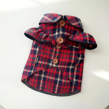 wool plaid coatの画像