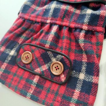 wool plaid coatの画像